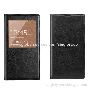 New Arrival High-quality Leather Mobile Phone Cases for Samsung Galaxy S5/V with S-view and Card